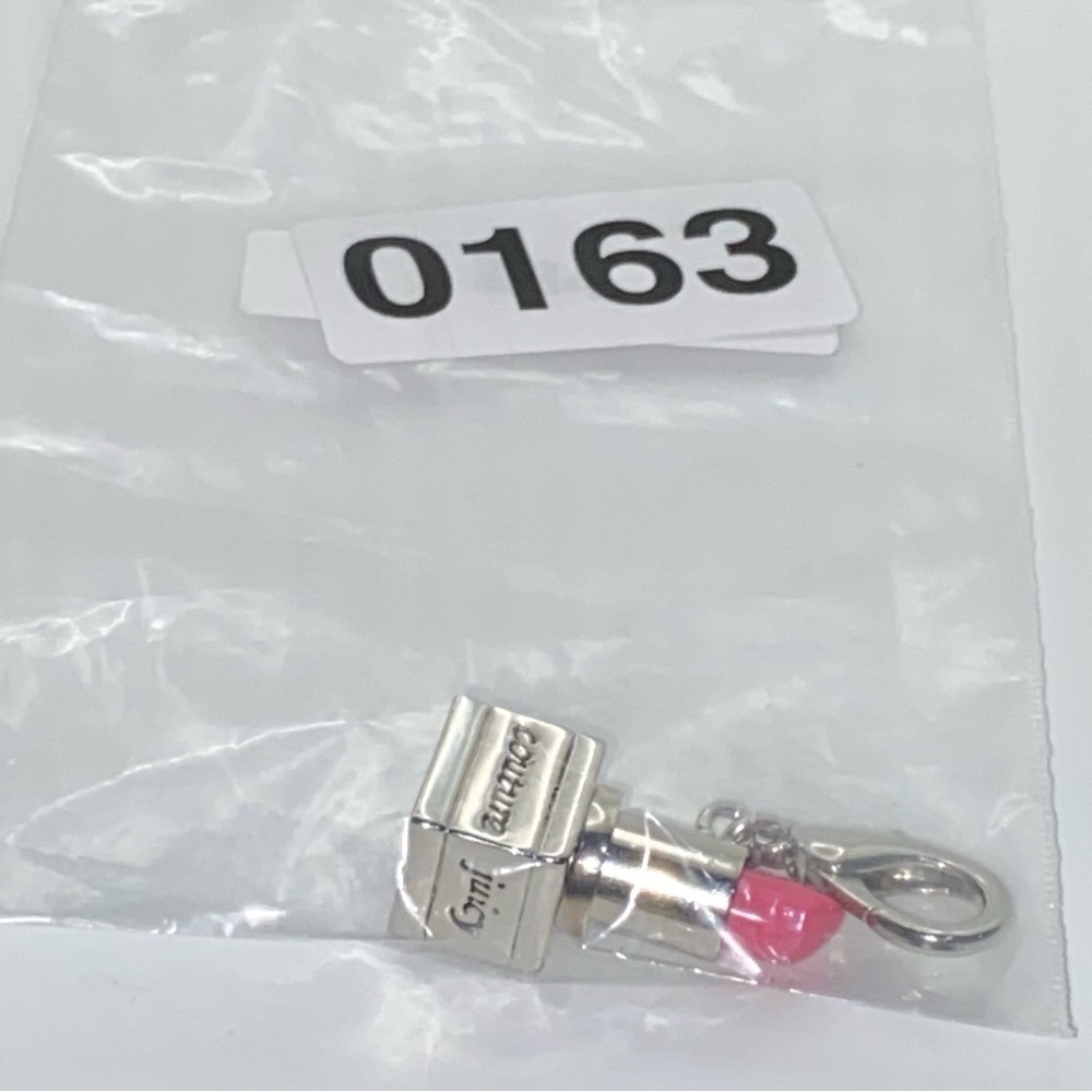 Juicy Couture silver tone and pink lipstick charm - Picture 9 of 9